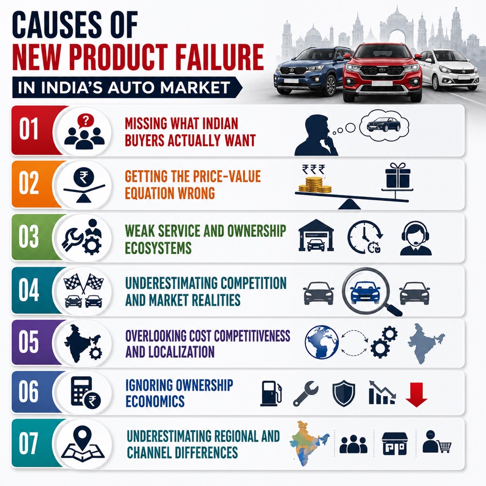 How to reduce new product failure in India's auto market?